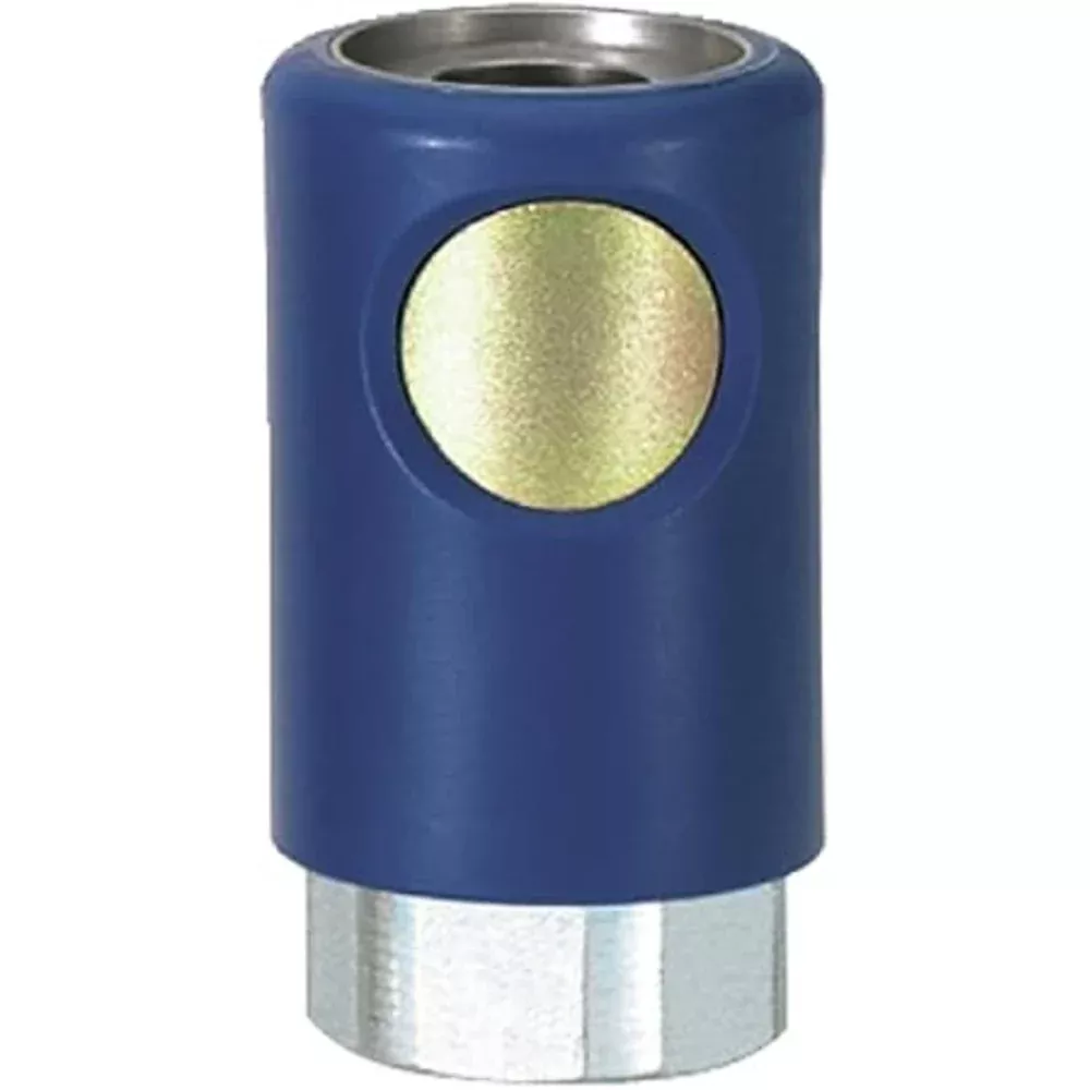 1/4 Inch Female Air Coupler Blue Push Button